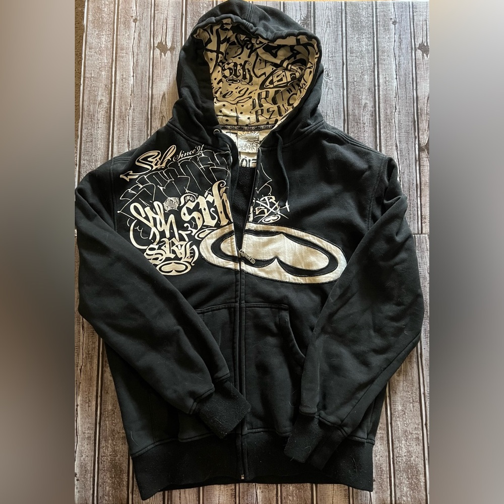 VINTAGE SRH ZIP UP MENS HOODIE, SIZE MEDIUM, Y2K,